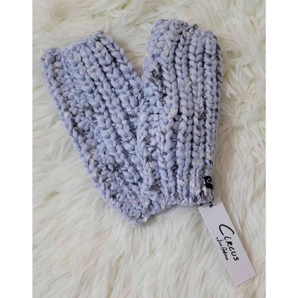 CIRCUS BY SAM EDELMAN Blue Multi Multi Color Knit Handwarmers New